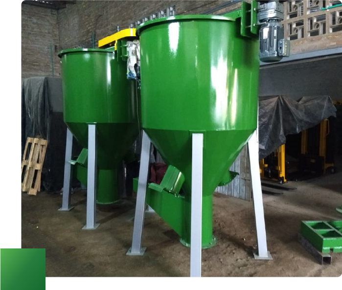 Mezcladora de plástico con agua